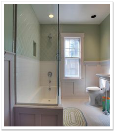 Shower with Glass Wall